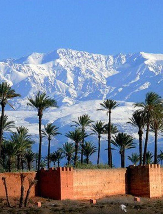 El alto Atlas ofrece vistas espectaculares y es parte del tour de 3 días desde Marrakech
