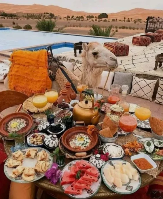 Abundante desyuno de nuestros tours a Marruecos